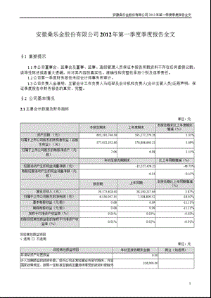 桑乐金：第一季度报告全文.ppt