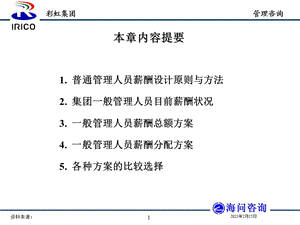 彩虹集团普通干部薪酬方案.ppt