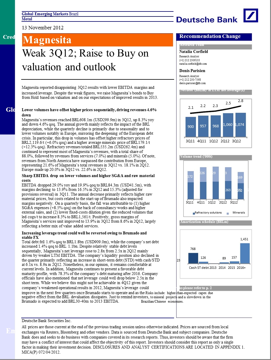 ParisienMAGNESITA：WEAK3Q12;RAISETOBUYONVALUATIONANDOUTLOOK1114.ppt_第1页