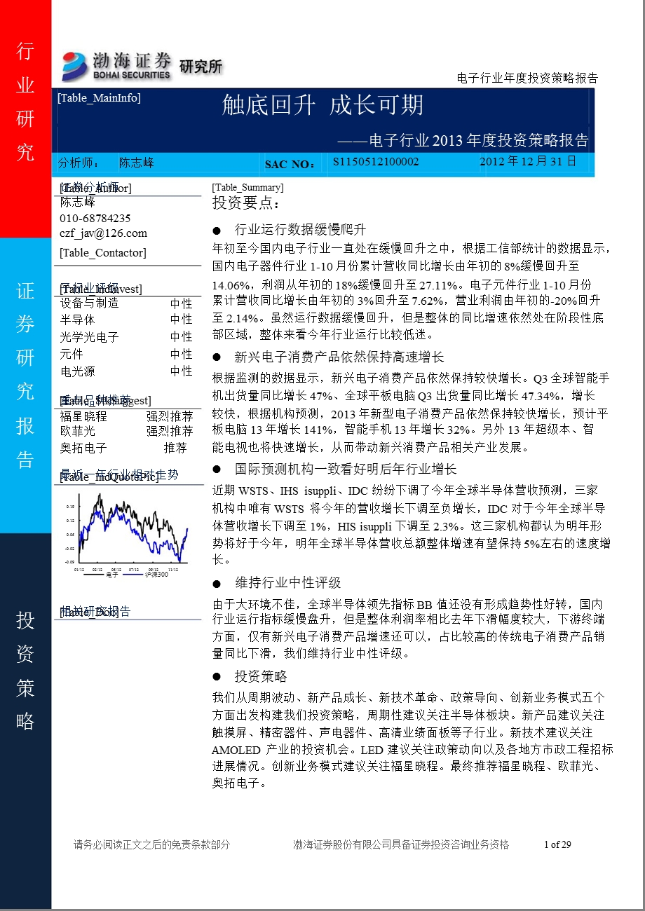 电子行业投资策略报告：触底回升成长可期0104.ppt_第1页