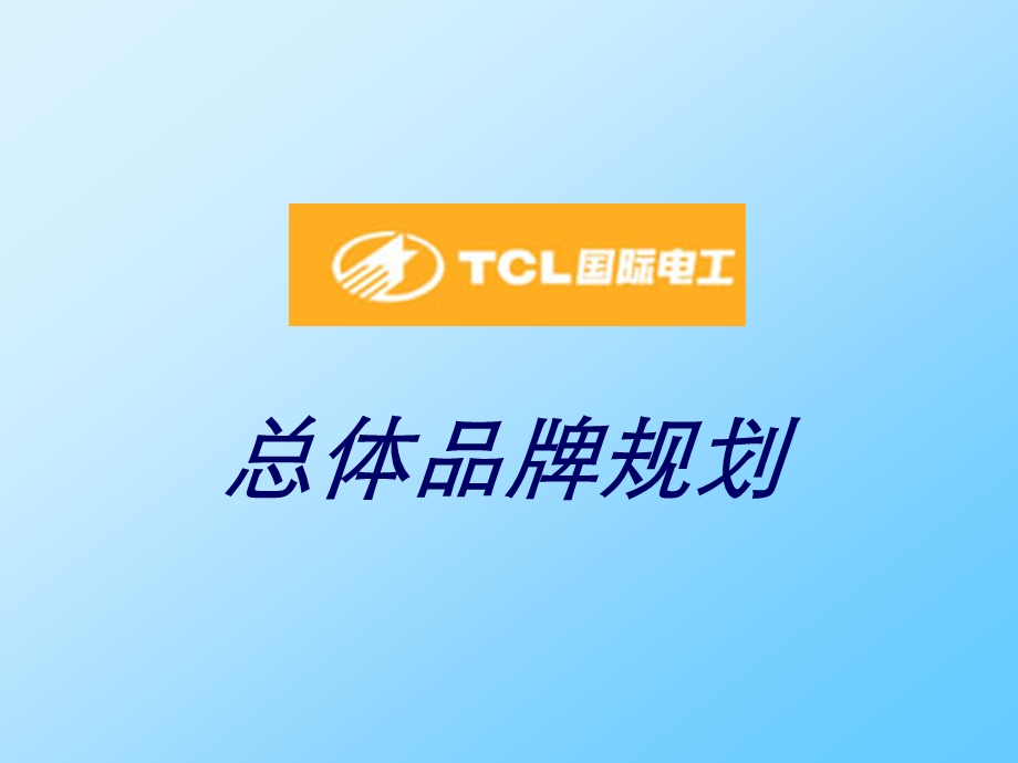 TCL国际电工品牌规划.ppt_第1页