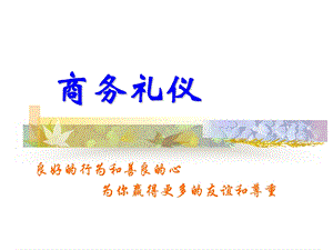 礼仪说明商务礼仪教程.ppt