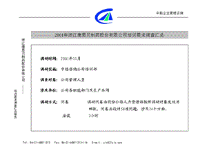 康恩贝股份公司培训需求分析报告.ppt