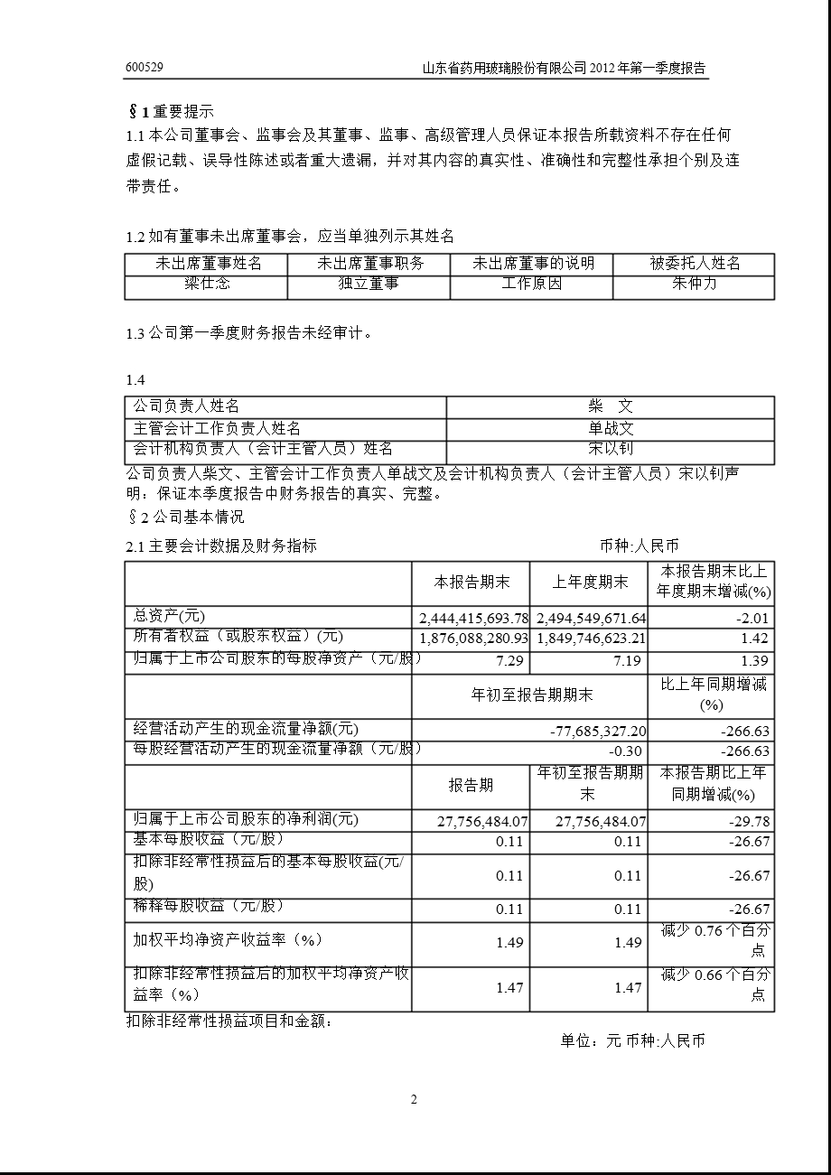 600529 山东药玻第一季度季报.ppt_第3页