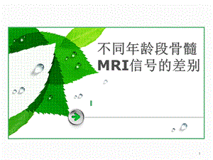 不同龄段骨髓MRI信号的差别.ppt