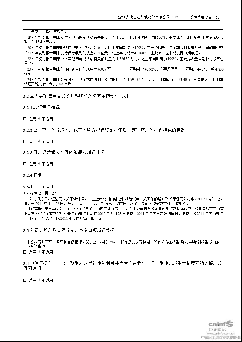 深基地Ｂ：第一季度报告正文.ppt_第3页