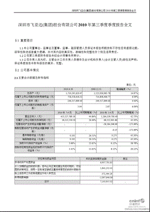 飞亚达Ａ：第三季度报告全文.ppt