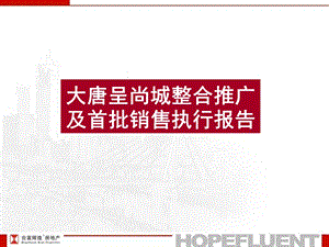 【商业地产】_宣城市大唐呈尚城整合推广及首批销售执行报告_122PPT_2009年.ppt