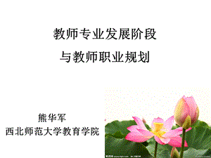 教师专业发展阶段与教师职业规划.ppt