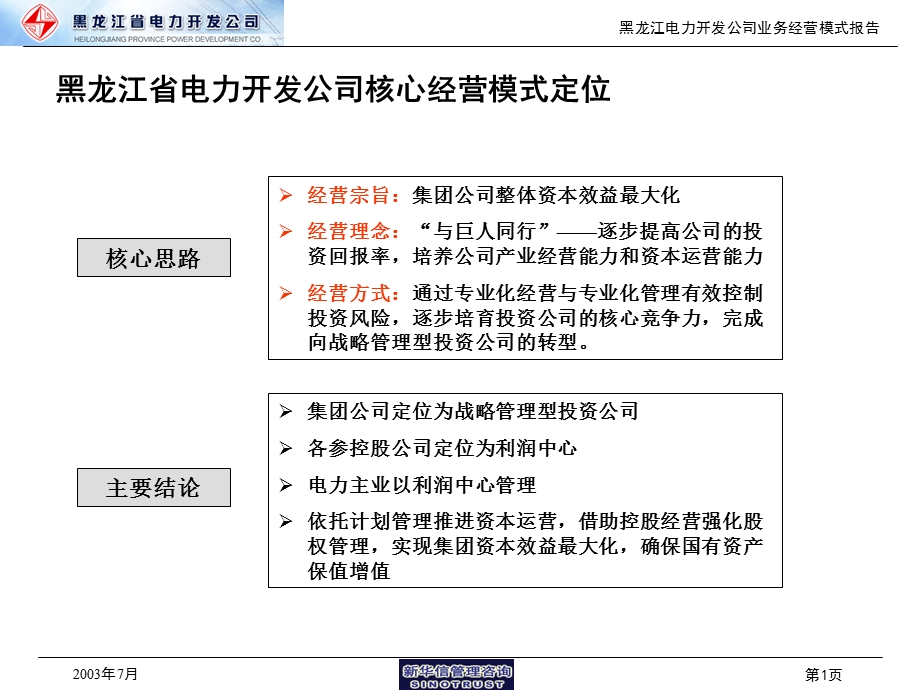 XX省电力开发公司业务经营模式报告.ppt_第2页