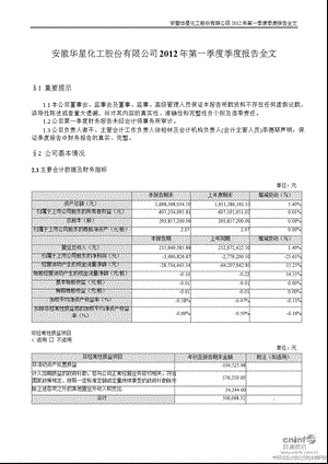 华星化工：第一季度报告全文.ppt