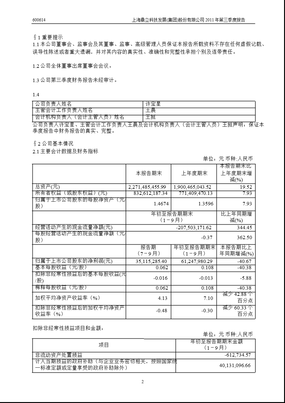 600614鼎立股份第三季度季报1.ppt_第3页