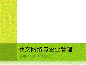 社交网络与企业管理(1).ppt