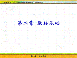 胶黏剂化学胶接基础西南林业大学.ppt