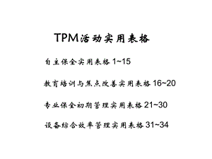 TPM标准表格大全(1).ppt