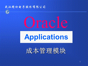 XX电子股份有限公司Oracle Applications成本管理模块（PPT 35页） .ppt