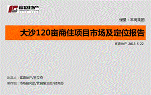 大沙120亩商住项目市场及定位报告.ppt