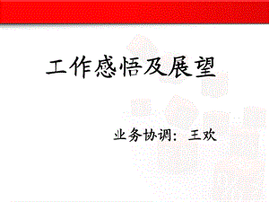 刚入职大学生工作感悟与展望.ppt