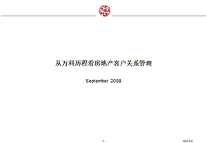 2008年从万科历程看房地产客户关系管理.ppt