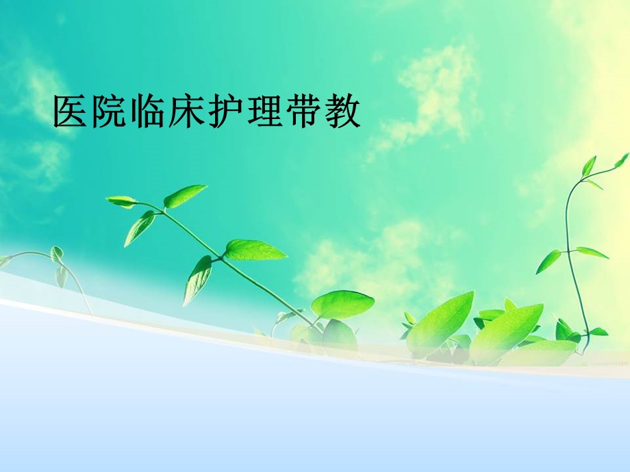 医院临床护理带教(学习总结).ppt_第1页