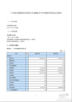 海印股份：半财务会计报告.ppt