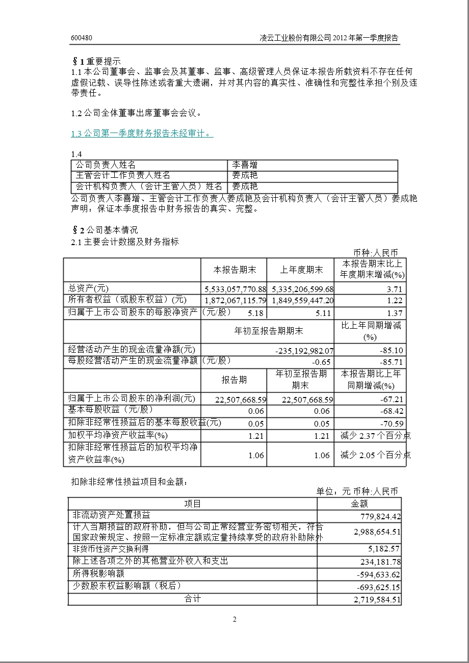 600480 凌云股份第一季度季报.ppt_第3页