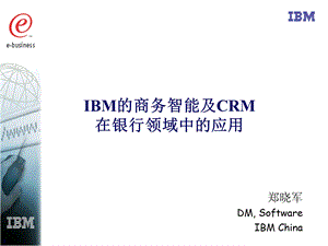 IBM的商务智能及CRM.ppt