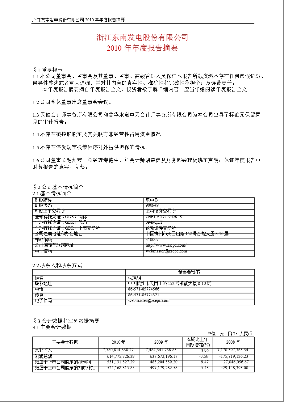 900949东电B股报摘要.ppt_第1页