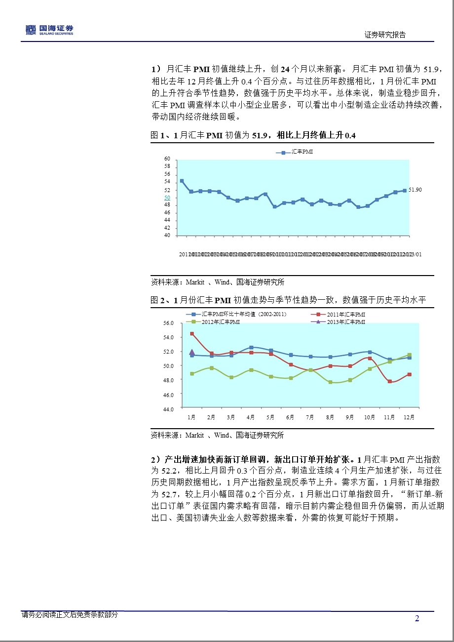 1月汇丰PMI初值点评：复苏状况良好0125.ppt_第2页