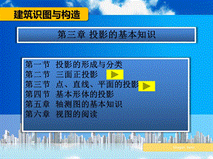 建筑制图与识图 第三章 投影的基本知识.ppt