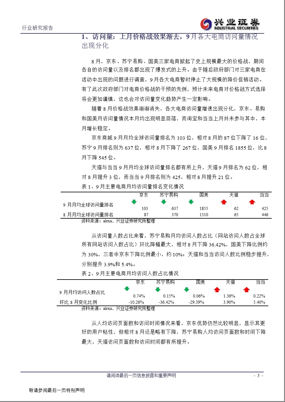 电商行业9月月报：综合电商加速扩张产品线1010.ppt_第3页