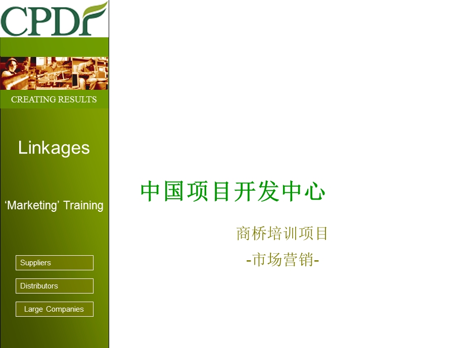 CPDFCPDF Linkages 培训项目—LinkagesMarketing v2.ppt_第1页