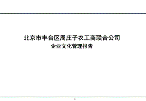 北京丰台区周庄子农工商联合公司企业文化管理报告.ppt