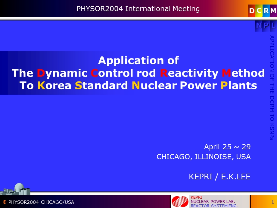 Development of Dynamic Control rod Reactivity Measurement.ppt_第1页