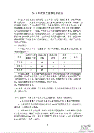 法 尔 胜：独立董事述职报告.ppt