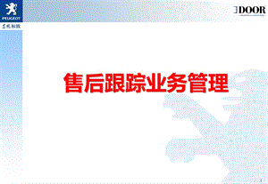 东风标致售后跟踪业务管理.ppt