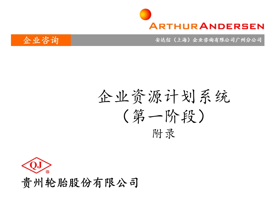 安达信贵州轮胎企业资源计划系统报告.ppt_第1页