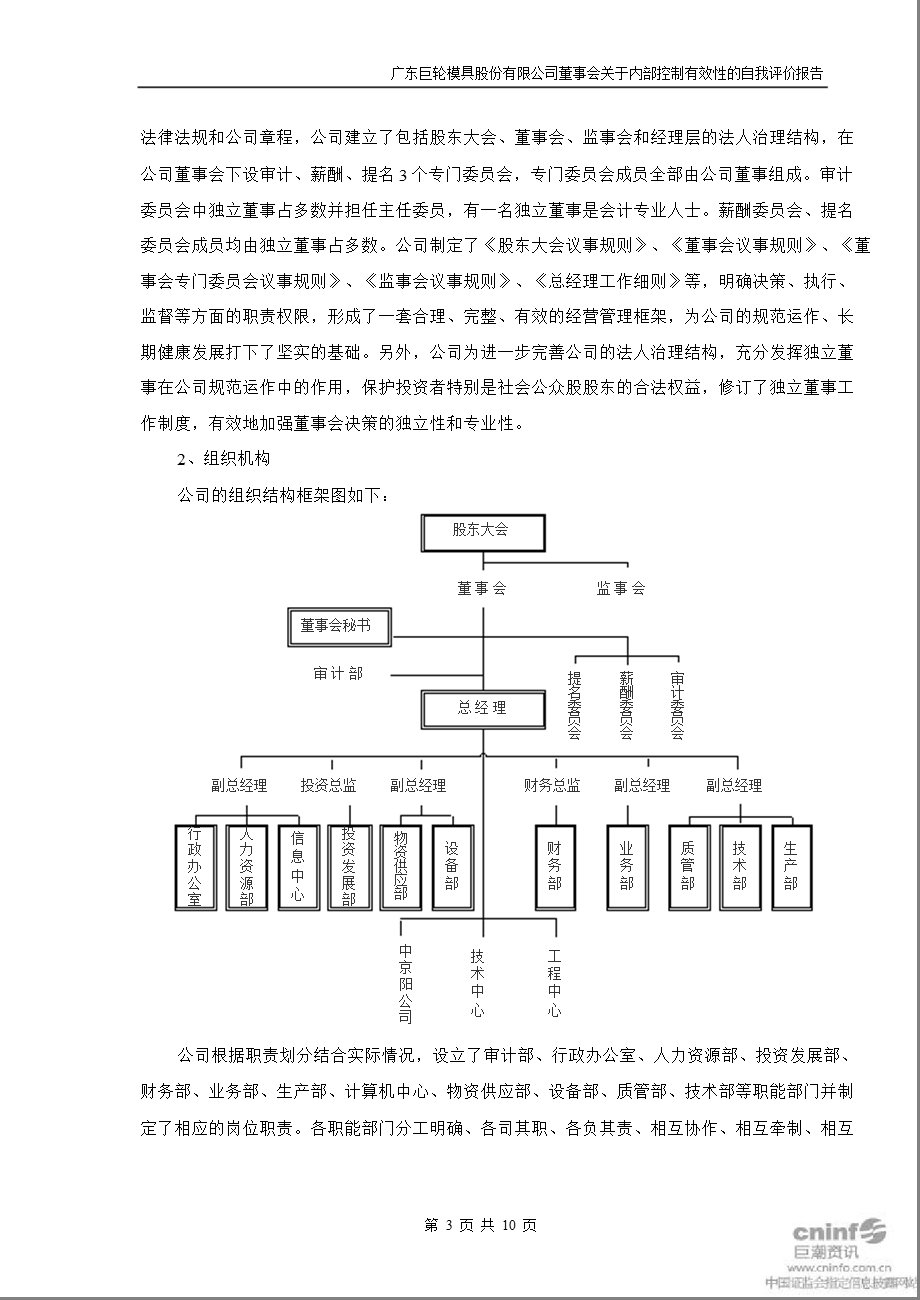 巨轮股份：董事会关于内部控制有效性的自我评价报告.ppt_第3页