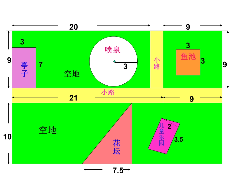 人教版小学六级数学下册《平面图形的周长和面积总复习》PPT课件（有教案） .ppt_第3页