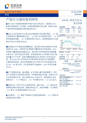 普钢：产能压力遏制盈利弹性1231.ppt