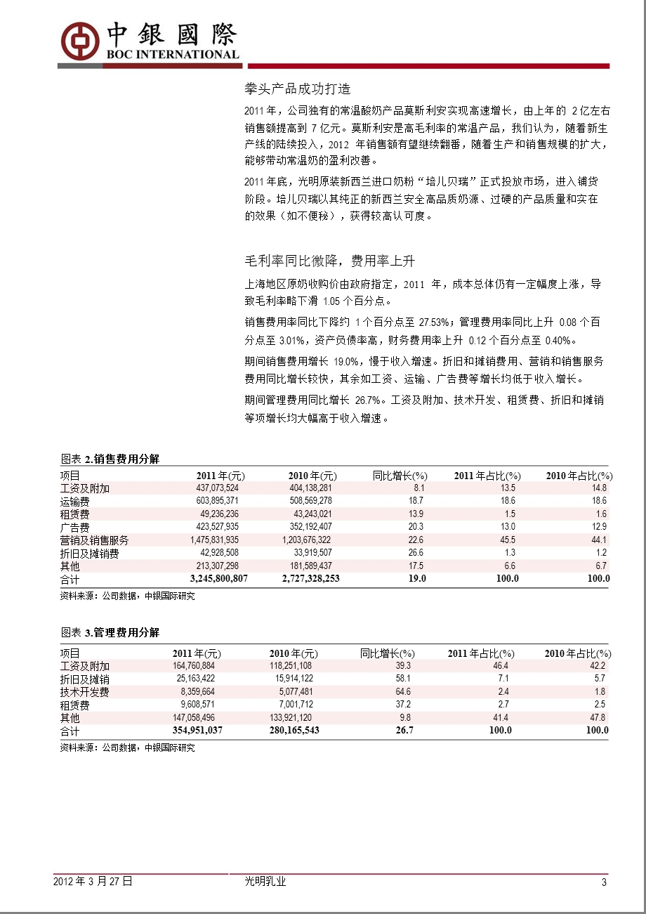 光明乳业(600597)报点评：收入增长领先行业满足股权激励解锁条件0328.ppt_第3页