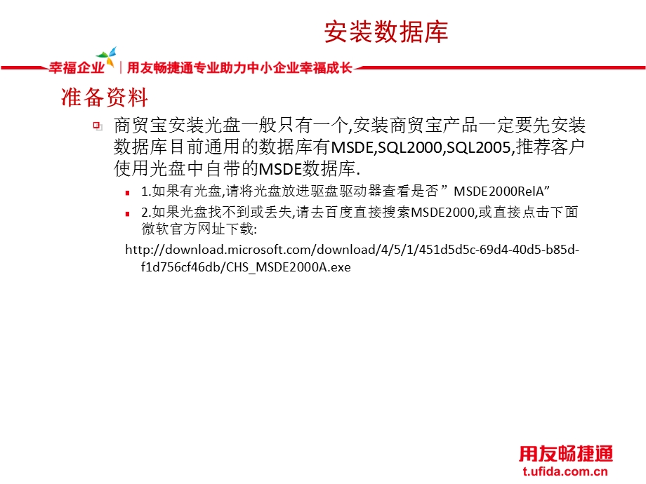 T1商贸宝批发零售版产品安装方法（MSDE+T1）.ppt_第3页