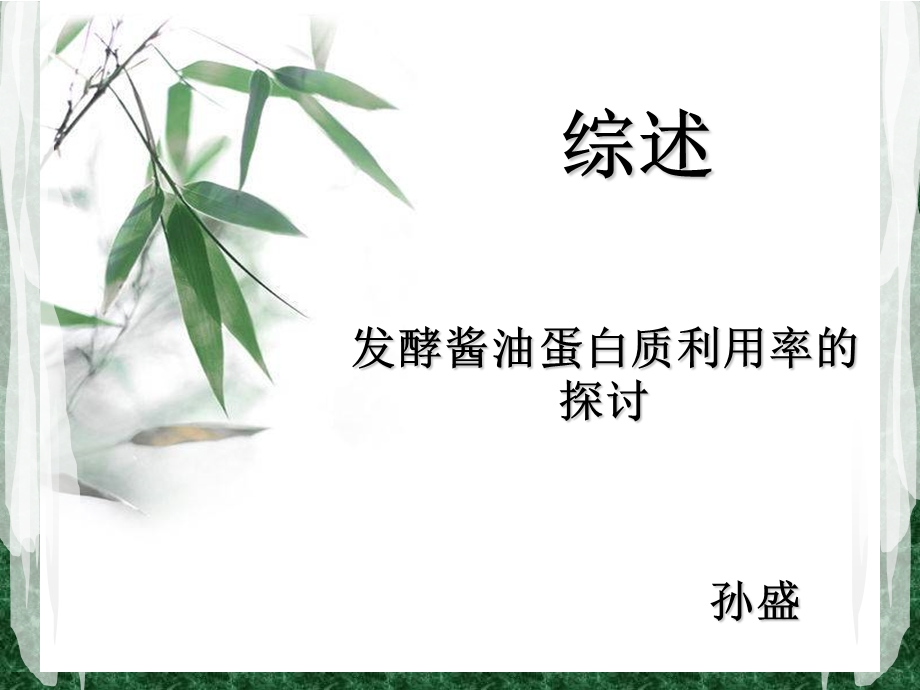 发酵酱油蛋白质利用率的探讨.ppt_第1页