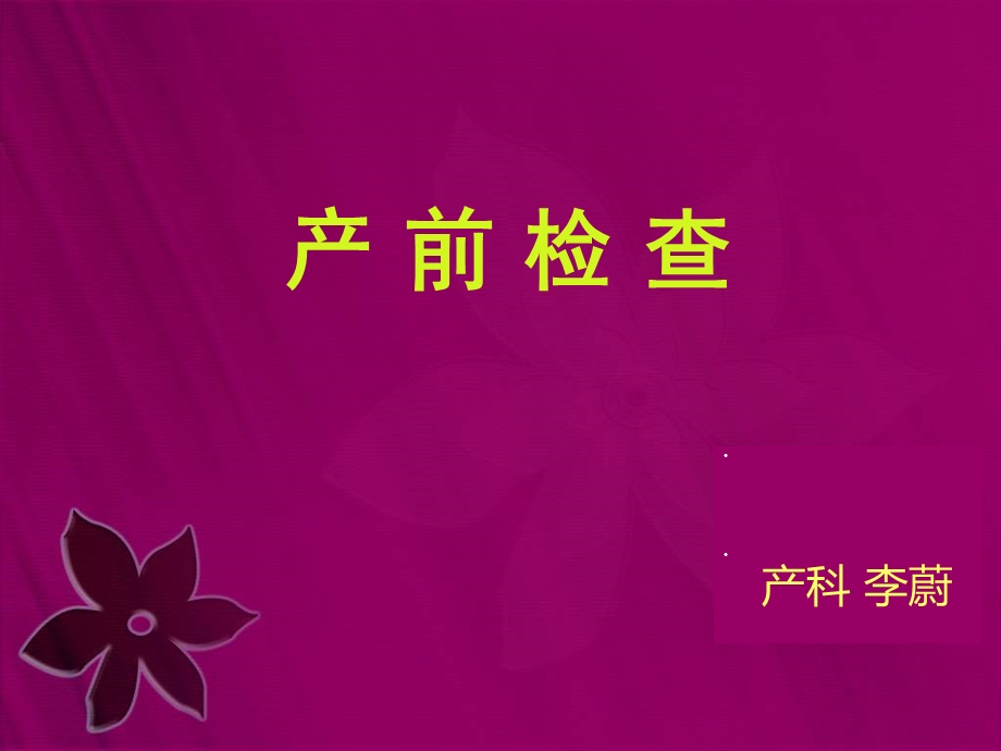 产前检查李蔚.ppt_第1页