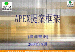 阿佩克思APEX-APEX提案框架.ppt