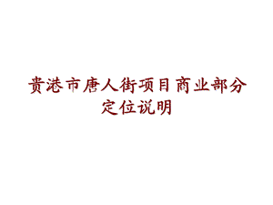 广西贵港市唐人街项目商业部分定位说明（35页） .ppt