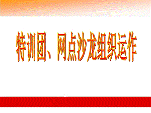 银行保险特训团网点沙龙动作要领介绍.ppt