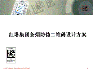 红塔集团香烟二维码防伪设计方案.ppt