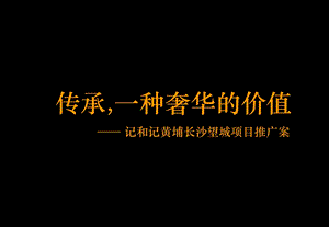 和记黄埔长沙望城项目推广第1次提案.ppt