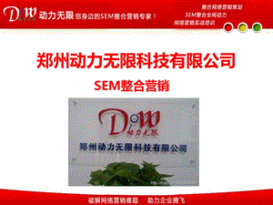 动力无限SEM整合营销网络推广外包方案.ppt